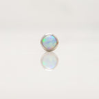 Nakit - Bijeli opal + šipkica - Flat back, 4 mm, Titan