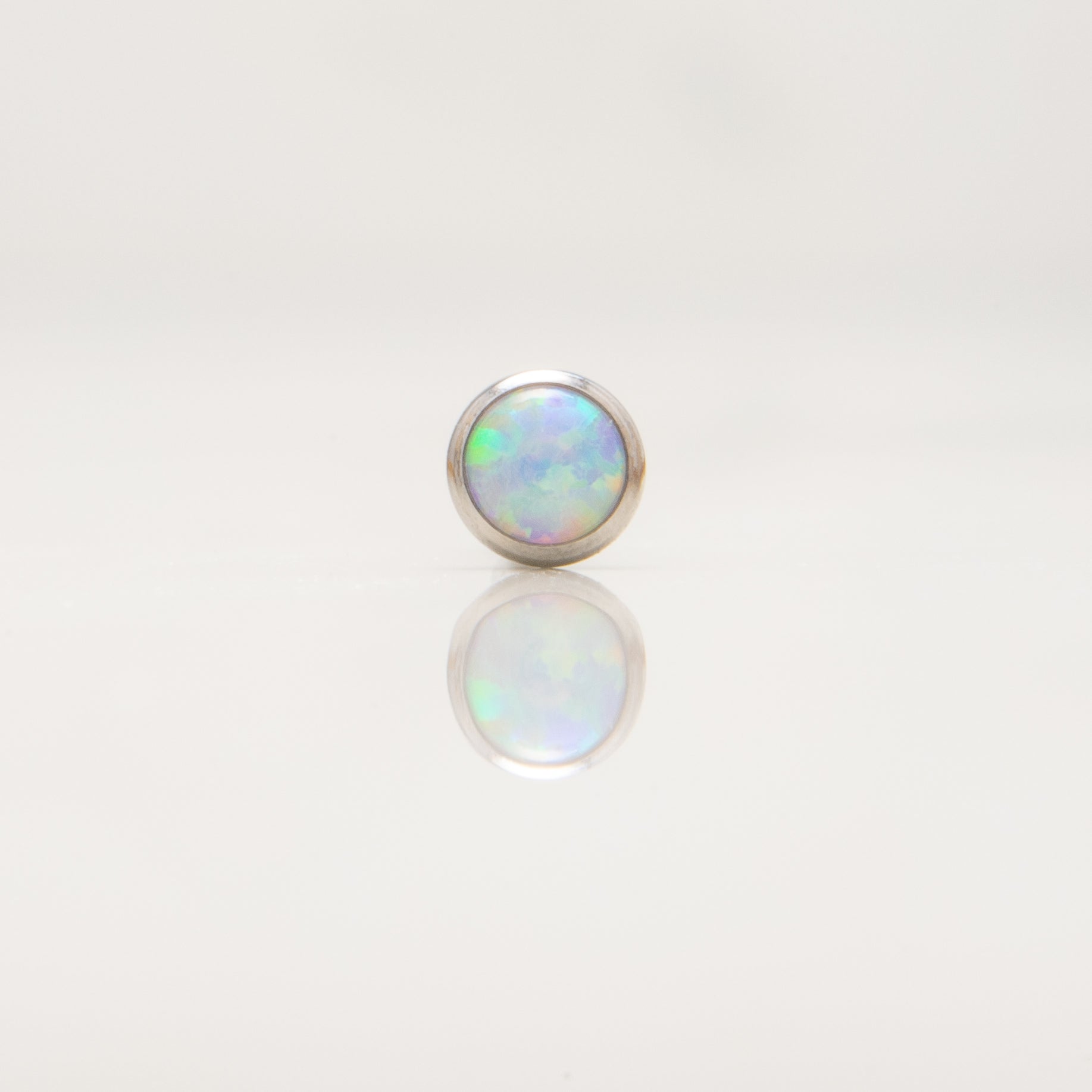 Nakit - Bijeli opal + šipkica - Flat back, 4 mm, Titan
