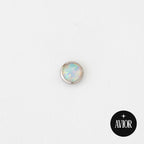 Nakit - Bijeli opal + šipkica - Flat back, 4 mm, Titan