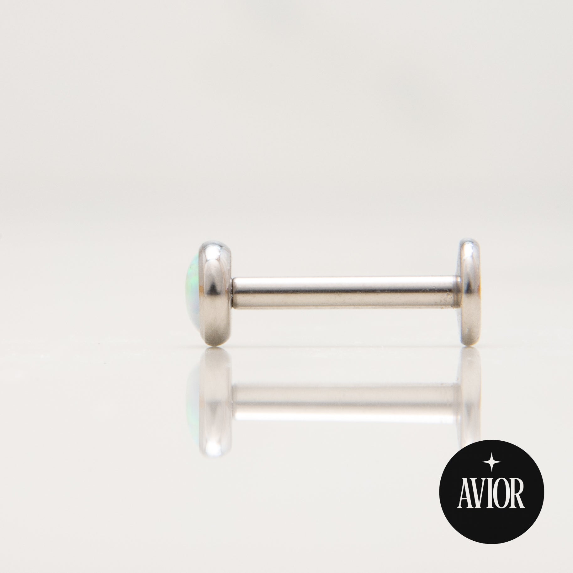 Nakit - Bijeli opal + šipkica - Flat back, 4 mm, Titan