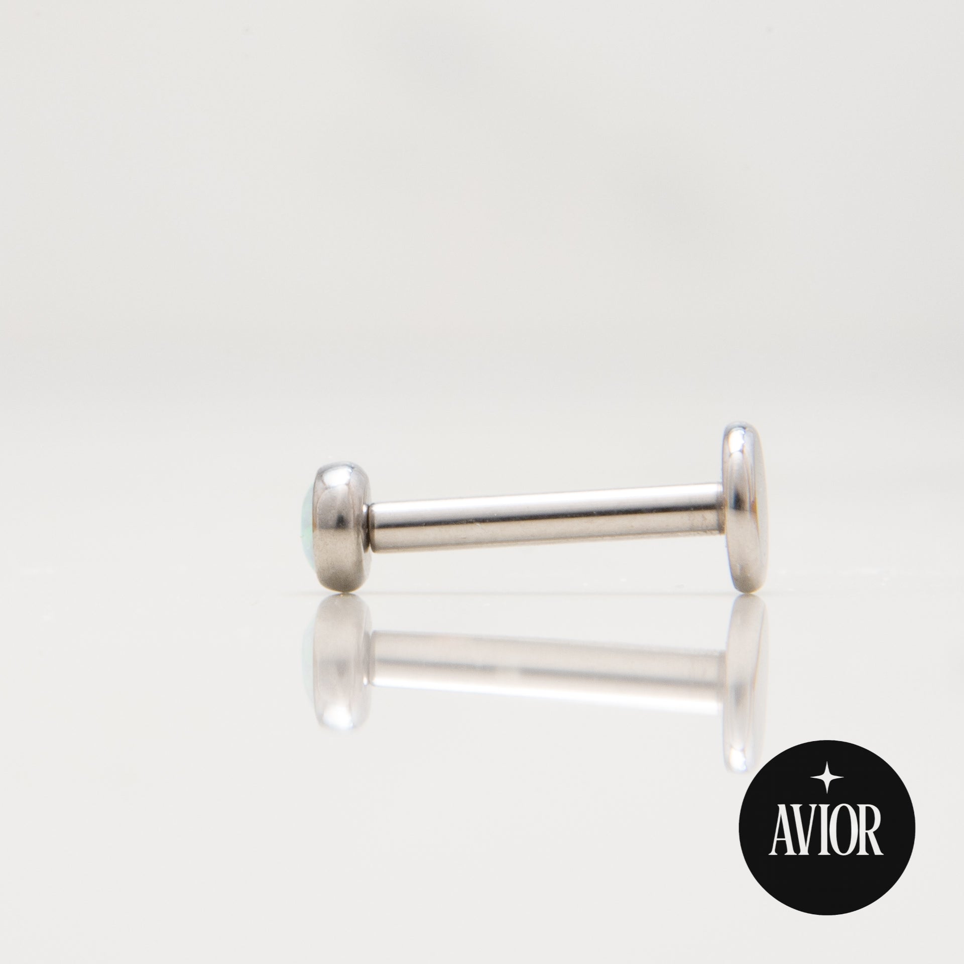 Nakit - Bijeli opal + šipkica - Flat back, 3 mm, Titan