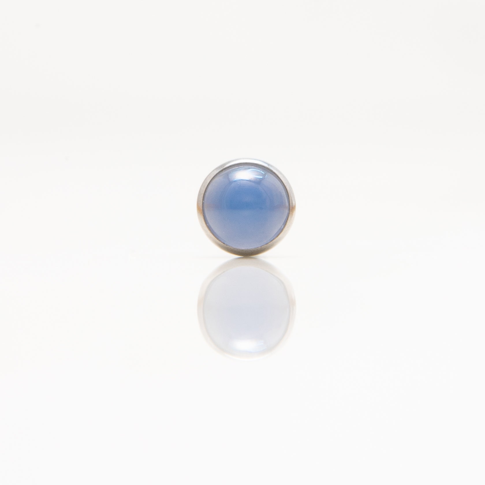 Nakit - Plavi glatki cirkon + šipkica - Flat back, 4 mm, Titan
