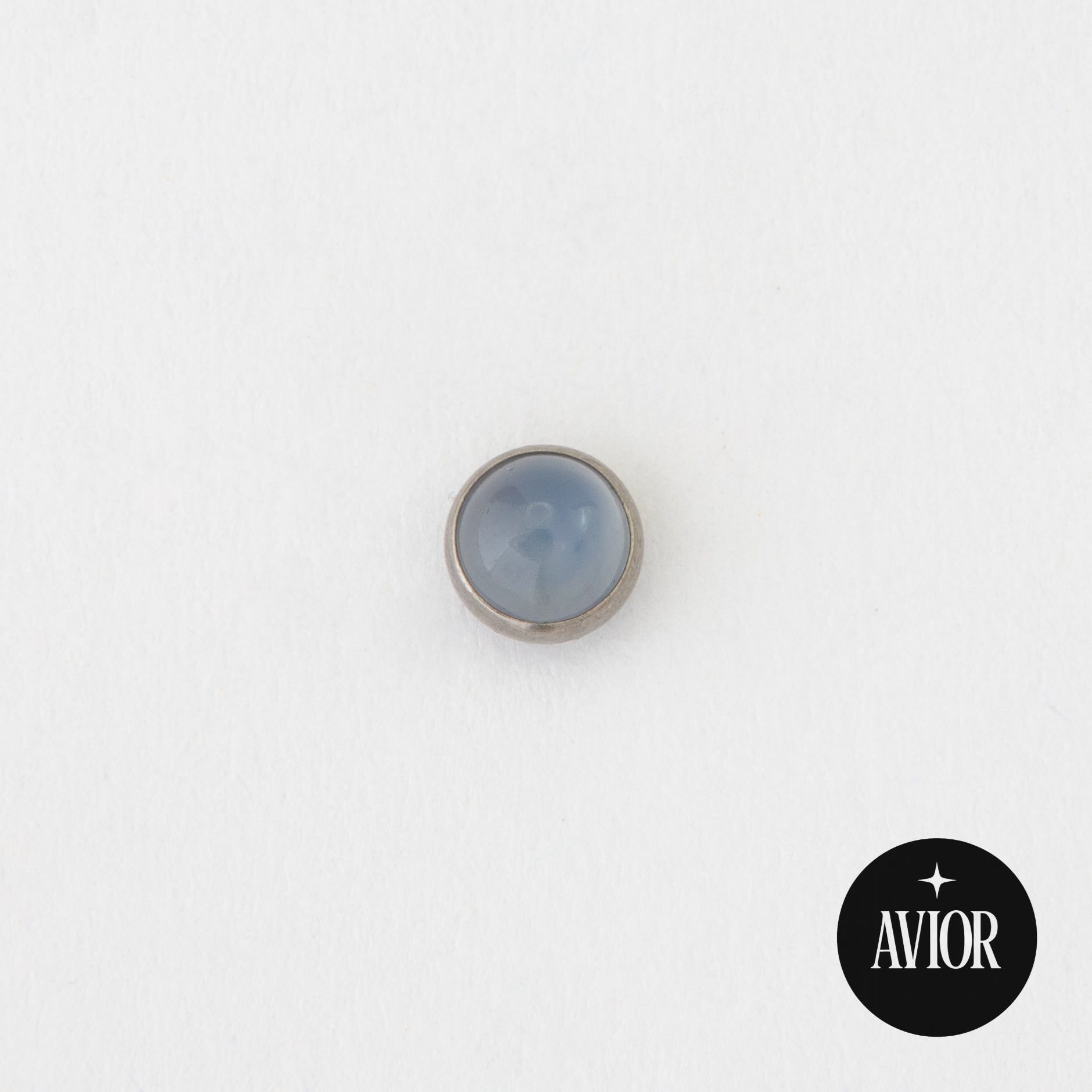 Nakit - Plavi glatki cirkon + šipkica - Flat back, 4 mm, Titan