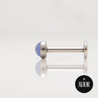 Nakit - Plavi glatki cirkon + šipkica - Flat back, 4 mm, Titan