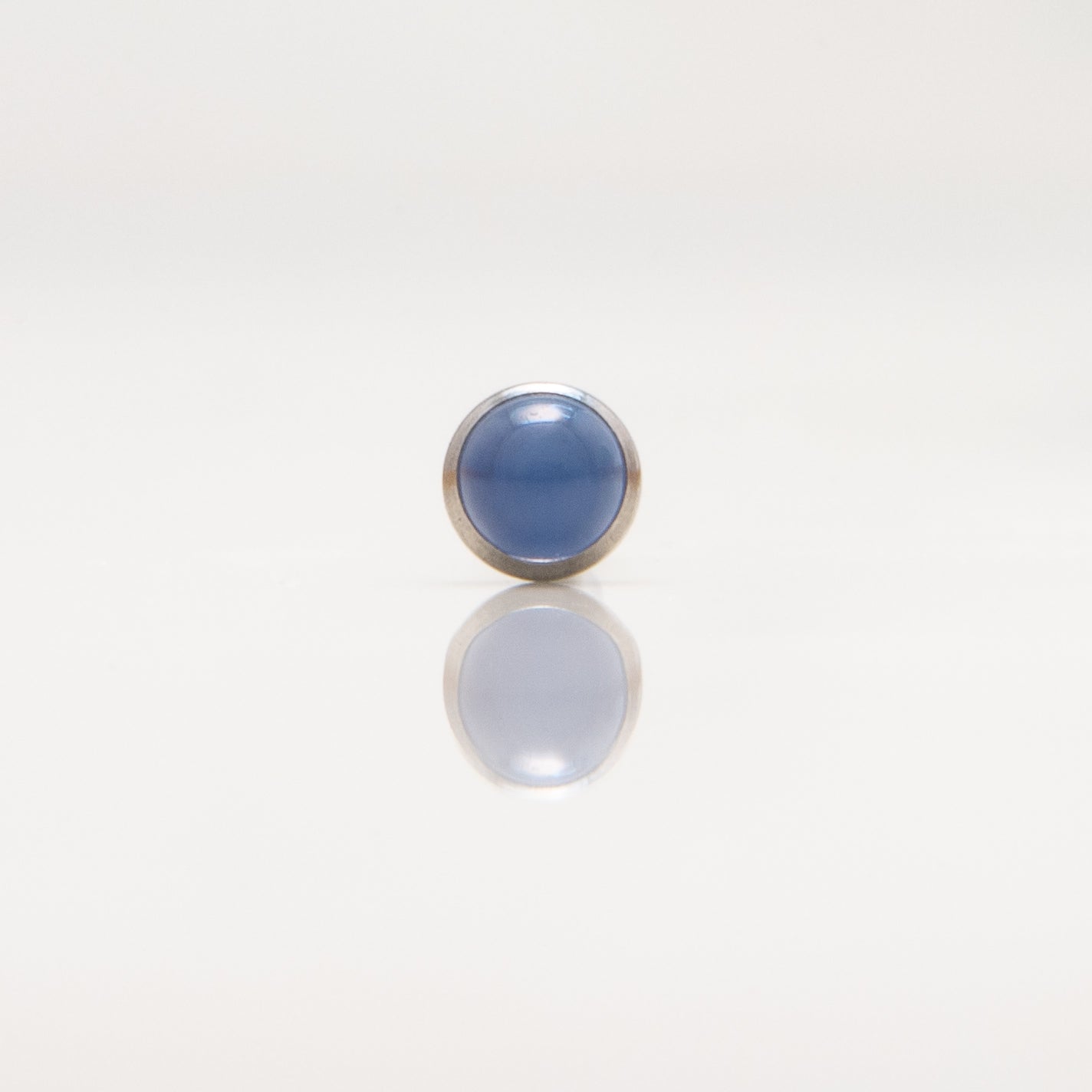 Nakit - Plavi glatki cirkon + šipkica - Flat back, 3 mm, Titan