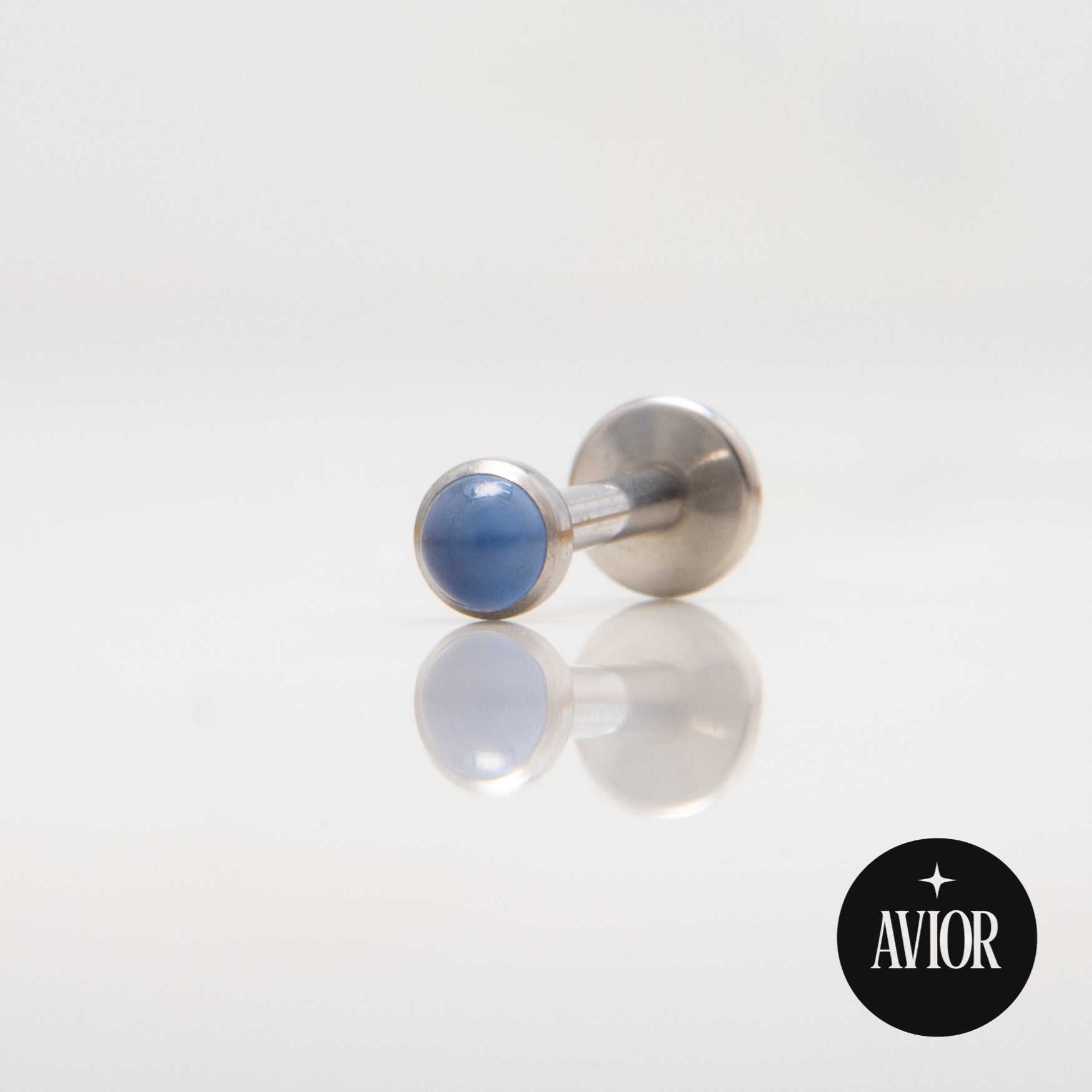 Nakit - Plavi glatki cirkon + šipkica - Flat back, 3 mm, Titan