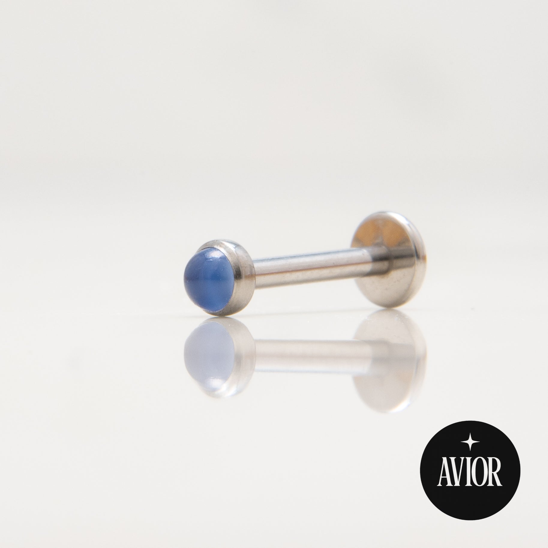 Nakit - Plavi glatki cirkon + šipkica - Flat back, 3 mm, Titan