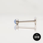 Nakit - Plavi glatki cirkon + šipkica - Flat back, 3 mm, Titan