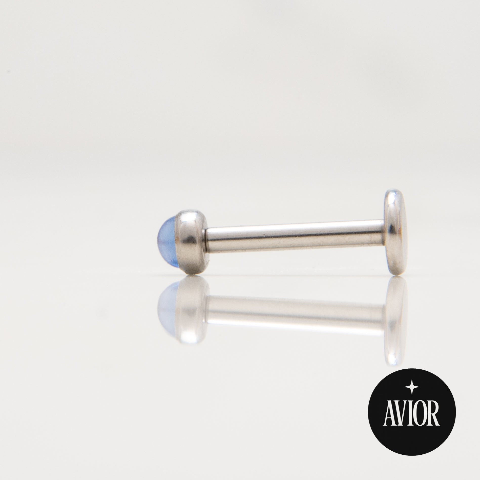 Nakit - Plavi glatki cirkon + šipkica - Flat back, 3 mm, Titan