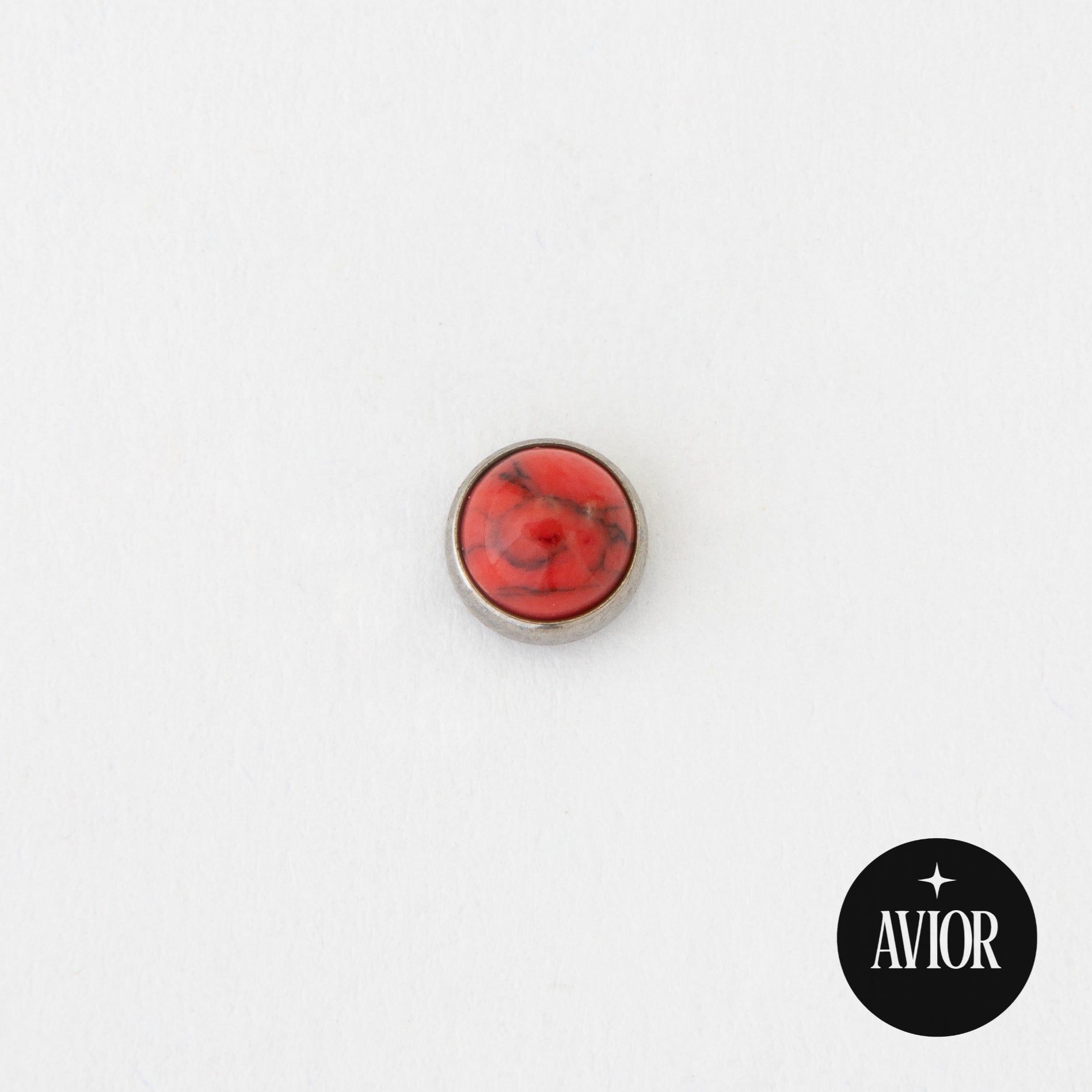 Nakit - Crveni kamen + šipkica - Flat back, 4 mm, Titan