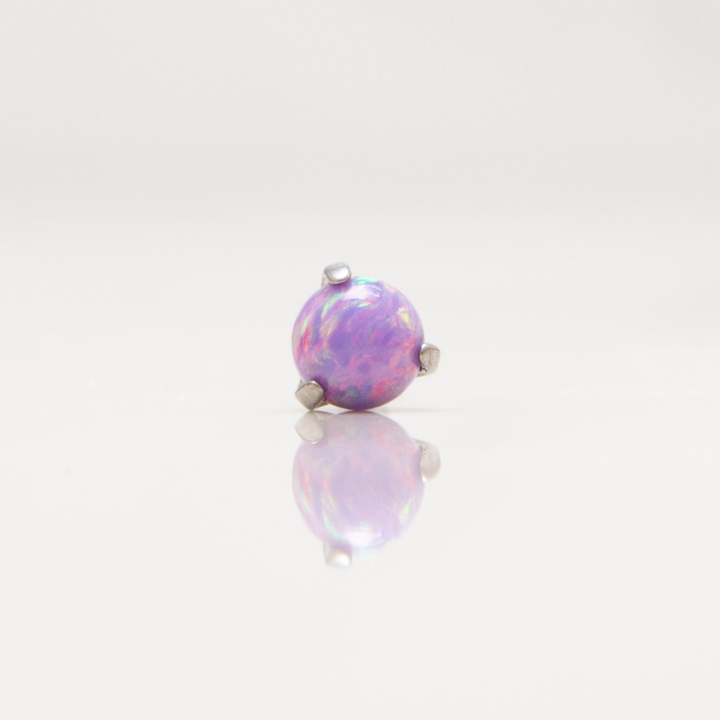 Nakit - Ljubičasti opal + šipkica - Kugla, 3 mm, Titan