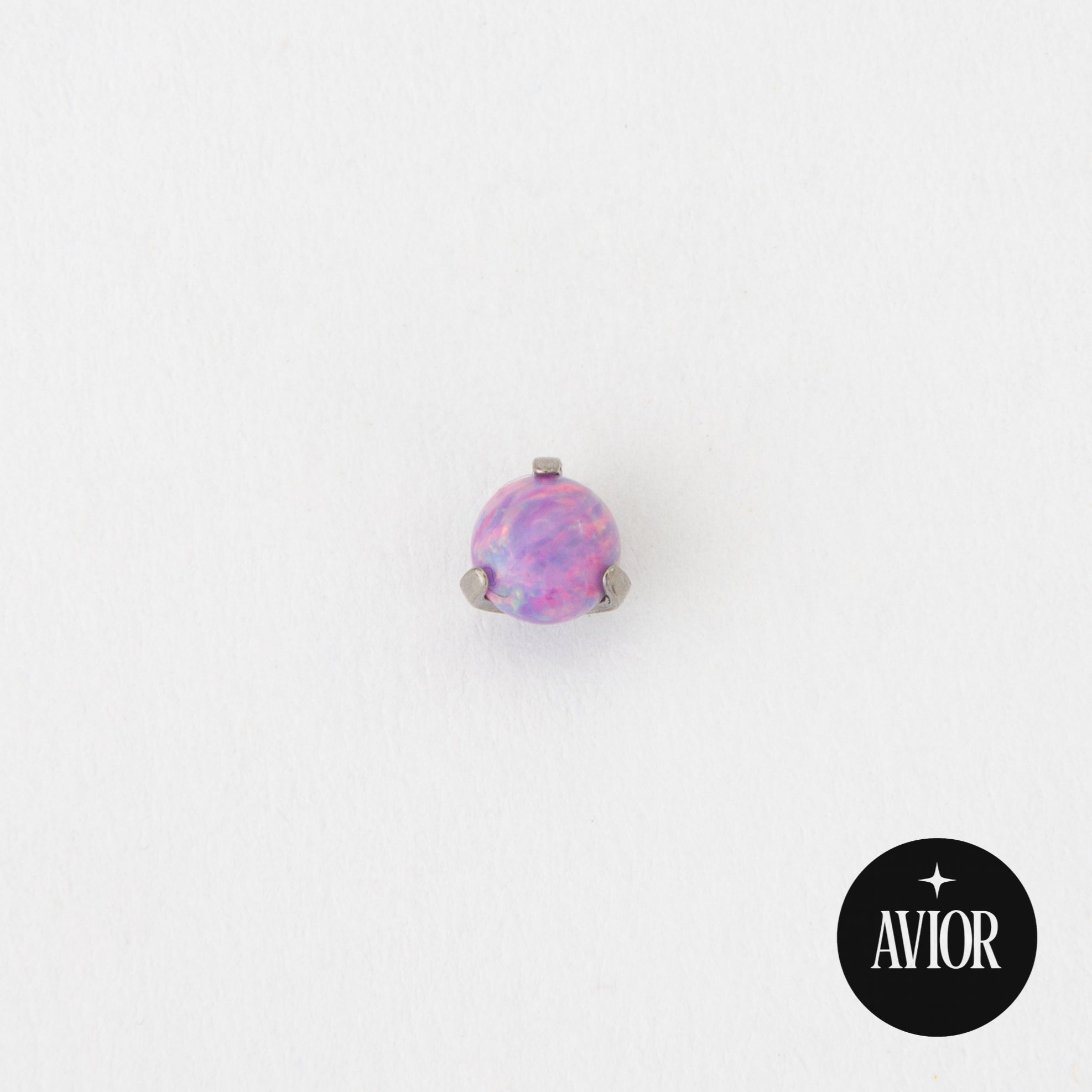 Nakit - Ljubičasti opal + šipkica - Kugla, 3 mm, Titan