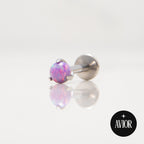 Nakit - Ljubičasti opal + šipkica - Kugla, 3 mm, Titan