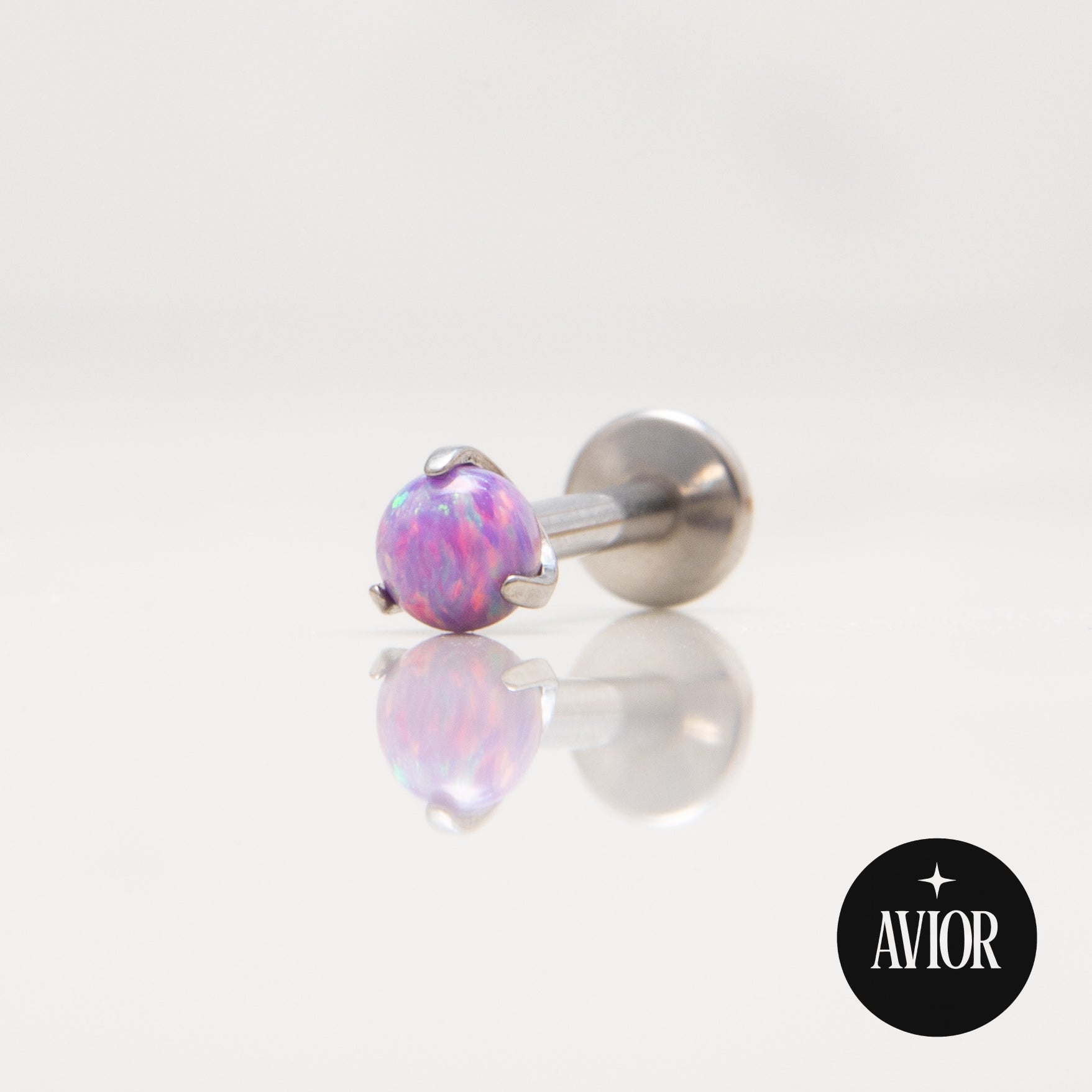 Nakit - Ljubičasti opal + šipkica - Kugla, 3 mm, Titan