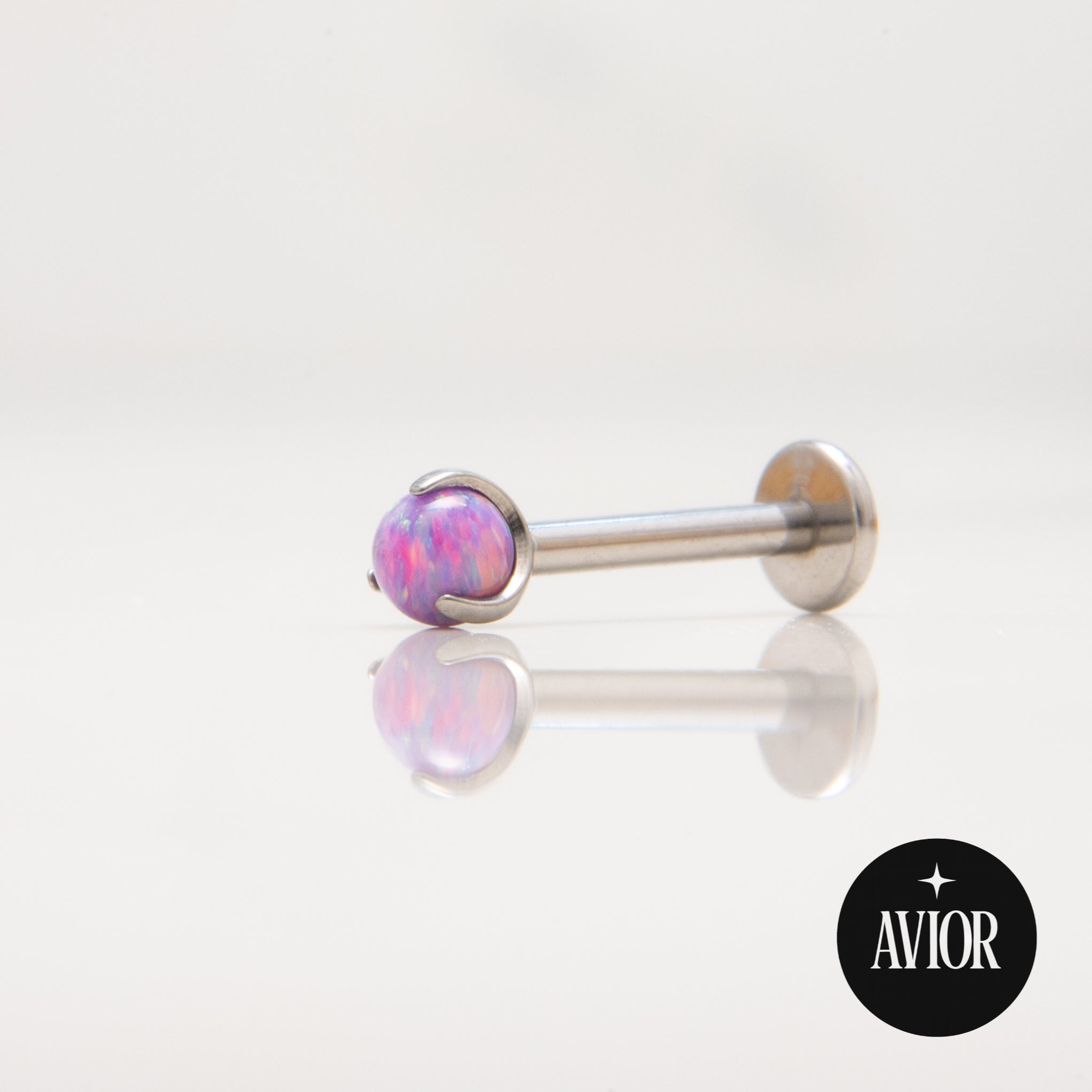 Nakit - Ljubičasti opal + šipkica - Kugla, 3 mm, Titan