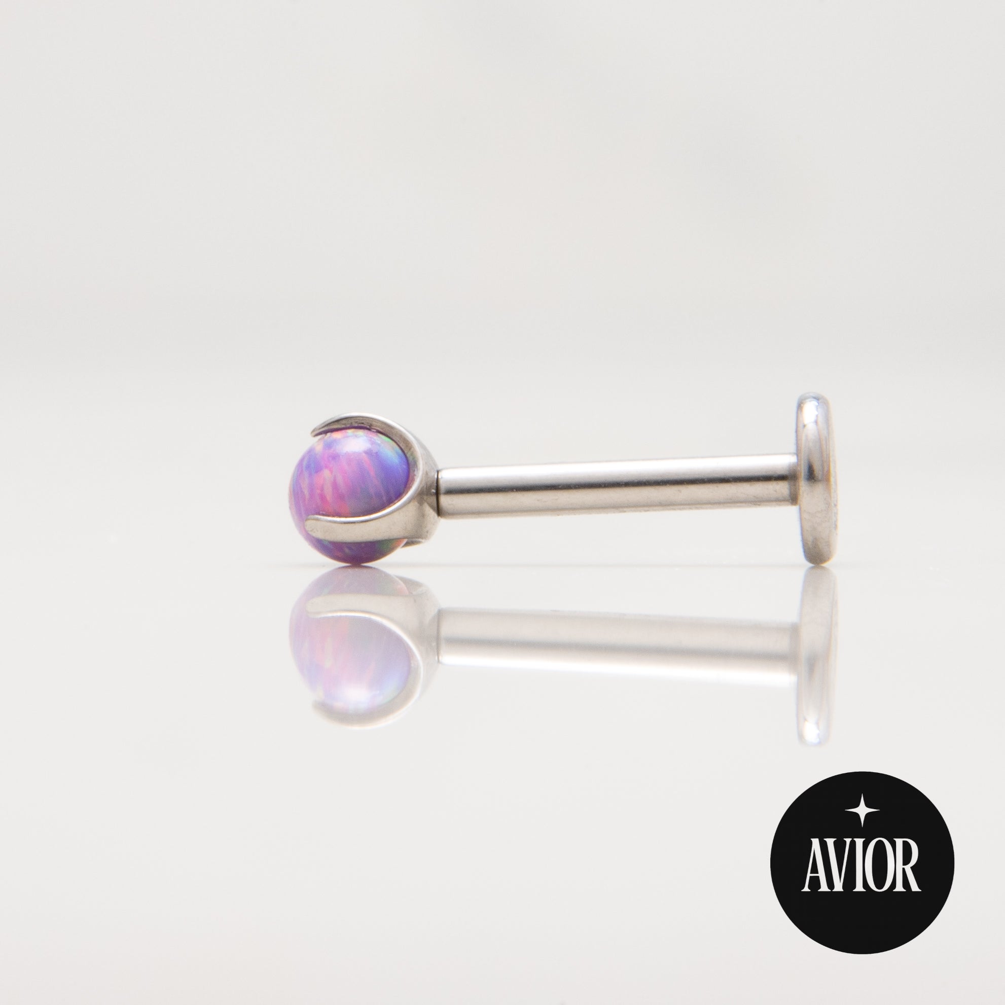 Nakit - Ljubičasti opal + šipkica - Kugla, 3 mm, Titan