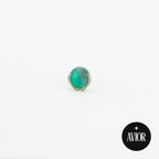 Nakit - Zeleni okrugli cirkon + šipkica - Kugla, 3 mm, Titan