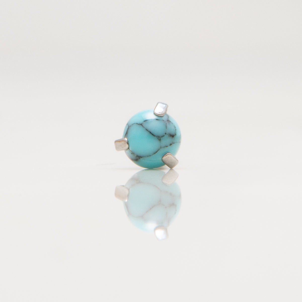 Nakit - Tirkizni kamen + šipkica - Kugla, 3 mm, Titan