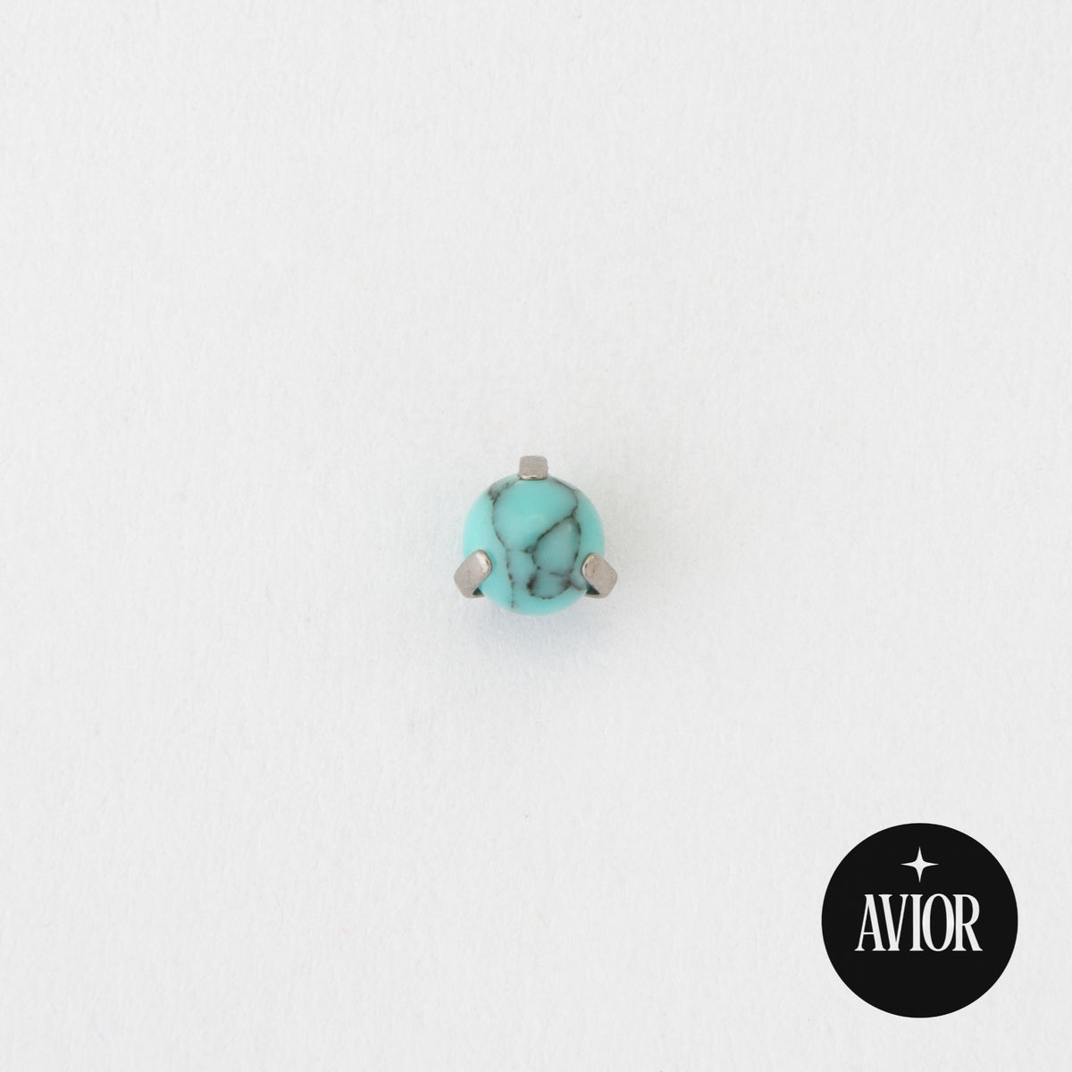 Nakit - Tirkizni kamen + šipkica - Kugla, 3 mm, Titan