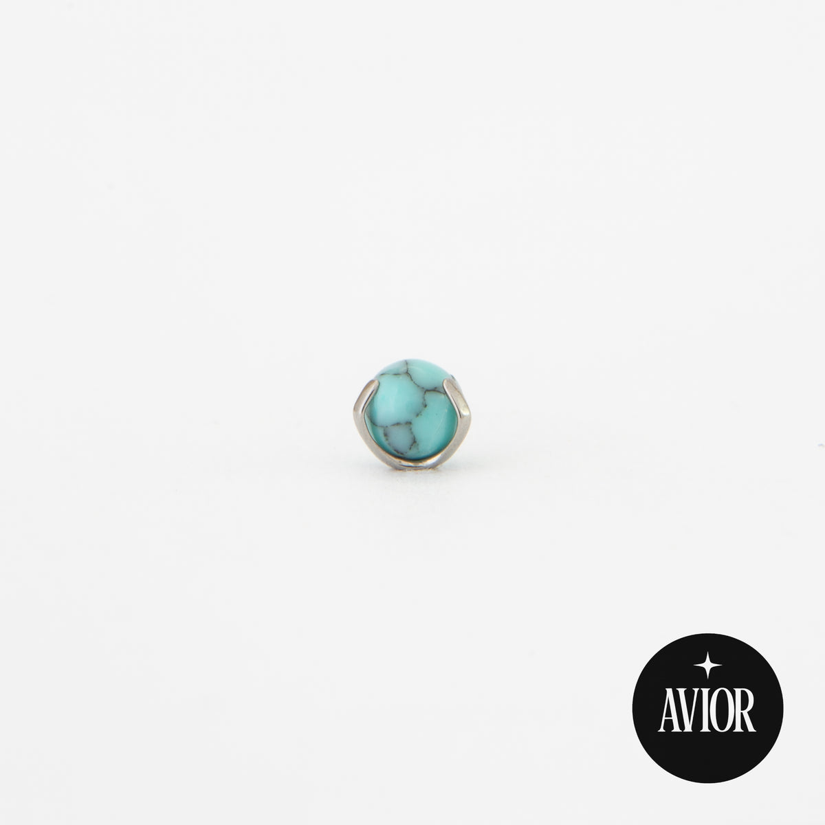 Nakit - Tirkizni kamen + šipkica - Kugla, 3 mm, Titan