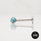 Nakit - Tirkizni kamen + šipkica - Kugla, 3 mm, Titan