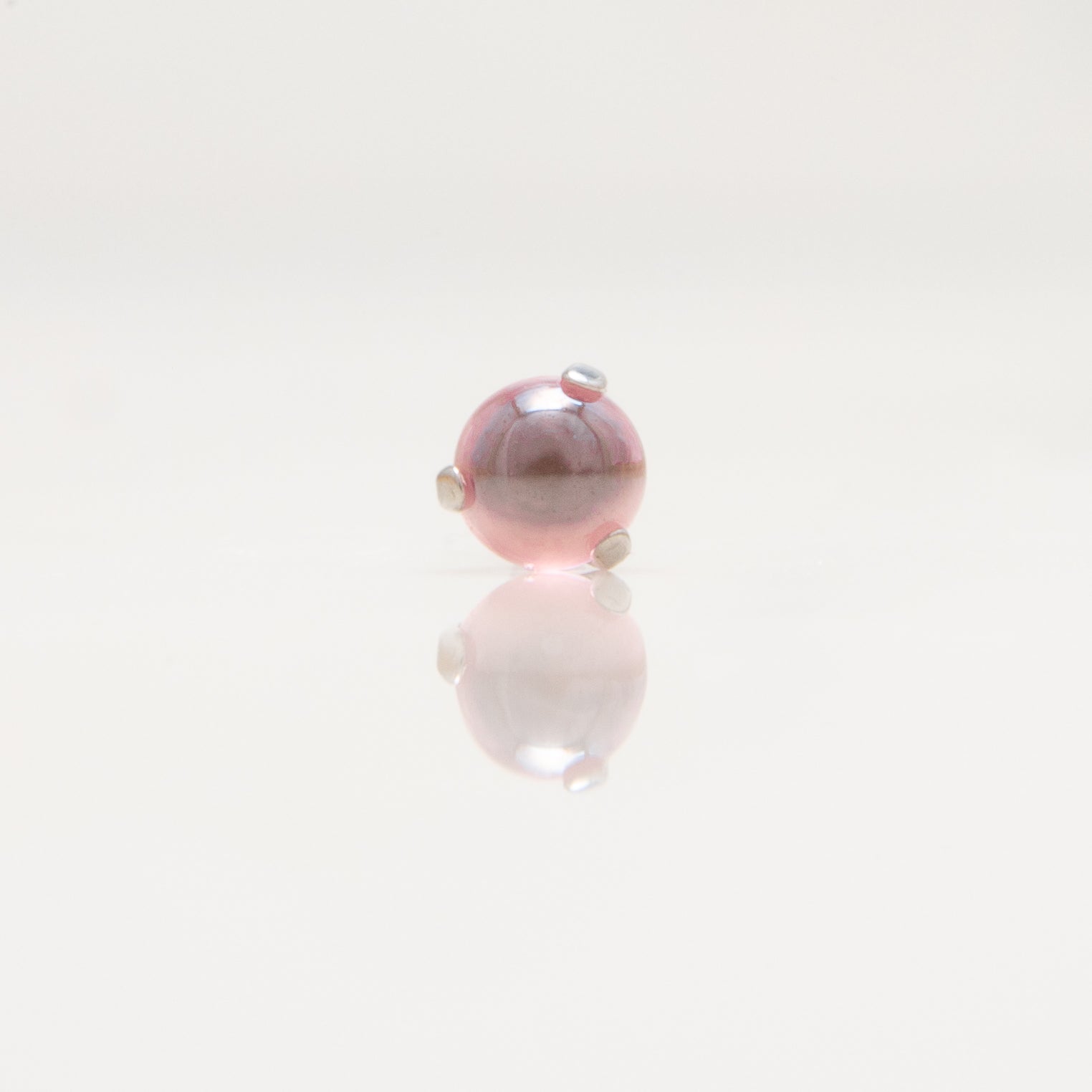Nakit - Rozi okrugli cirkon + šipkica - Kugla, 3 mm, Titan