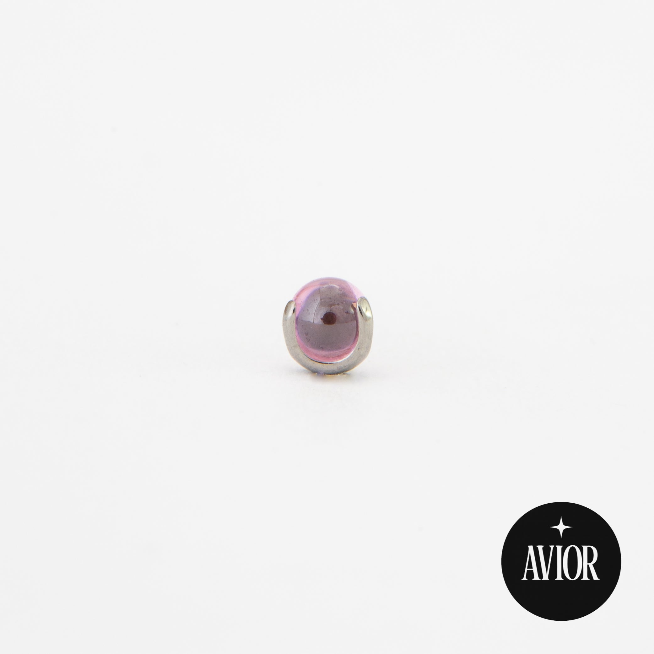 Nakit - Rozi okrugli cirkon + šipkica - Kugla, 3 mm, Titan