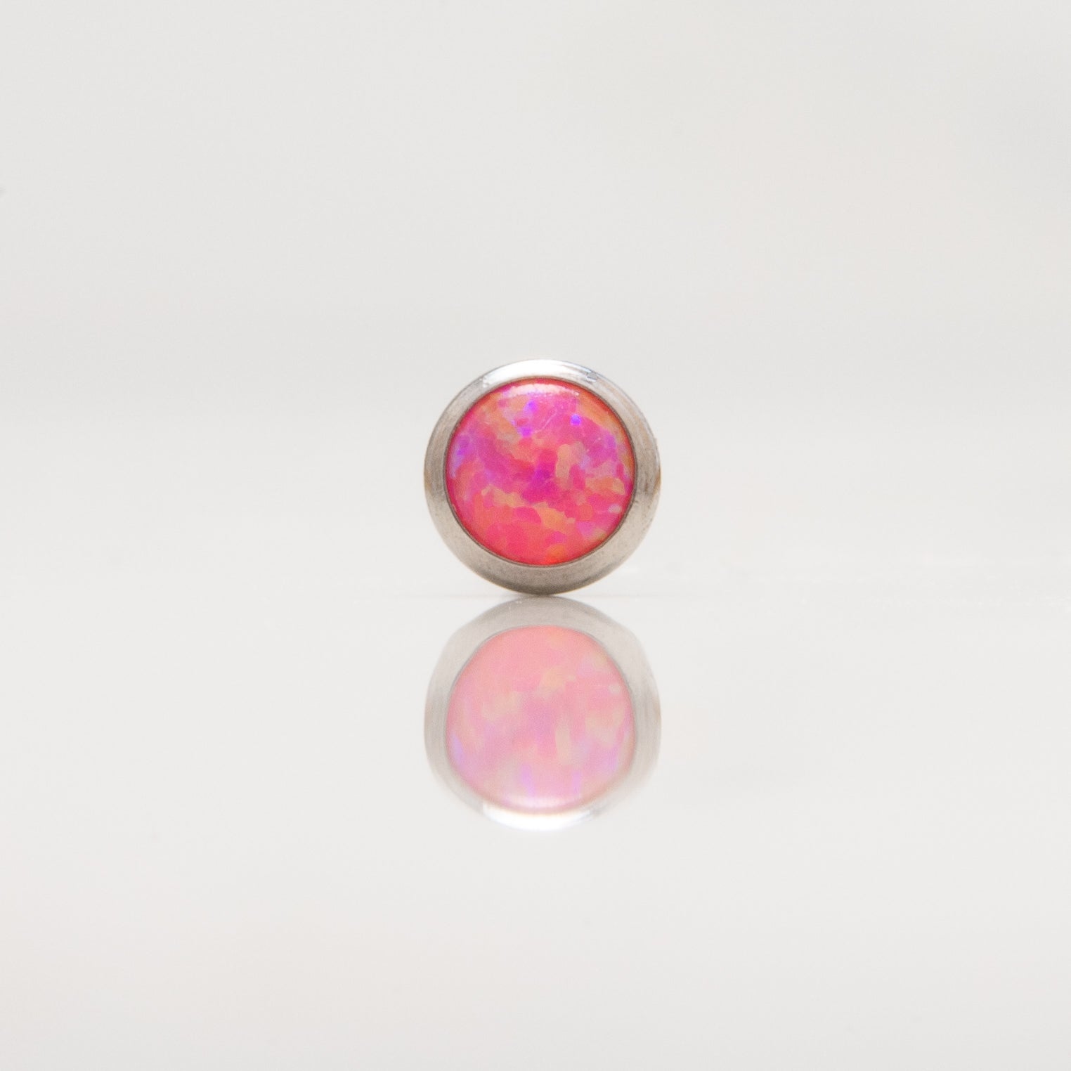 Nakit - Rozi opal + šipkica - Flat back, 4 mm, Titan