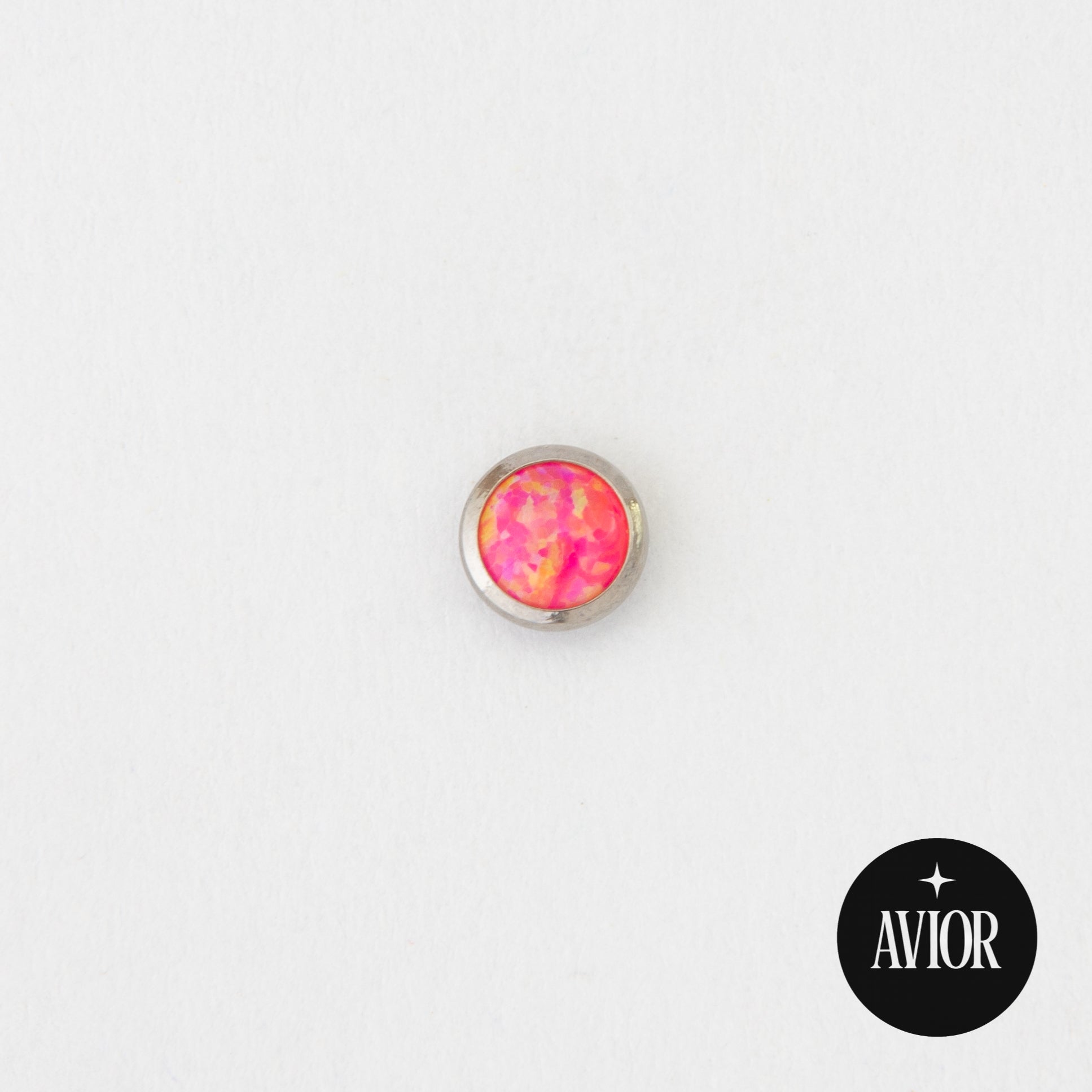 Nakit - Rozi opal + šipkica - Flat back, 4 mm, Titan