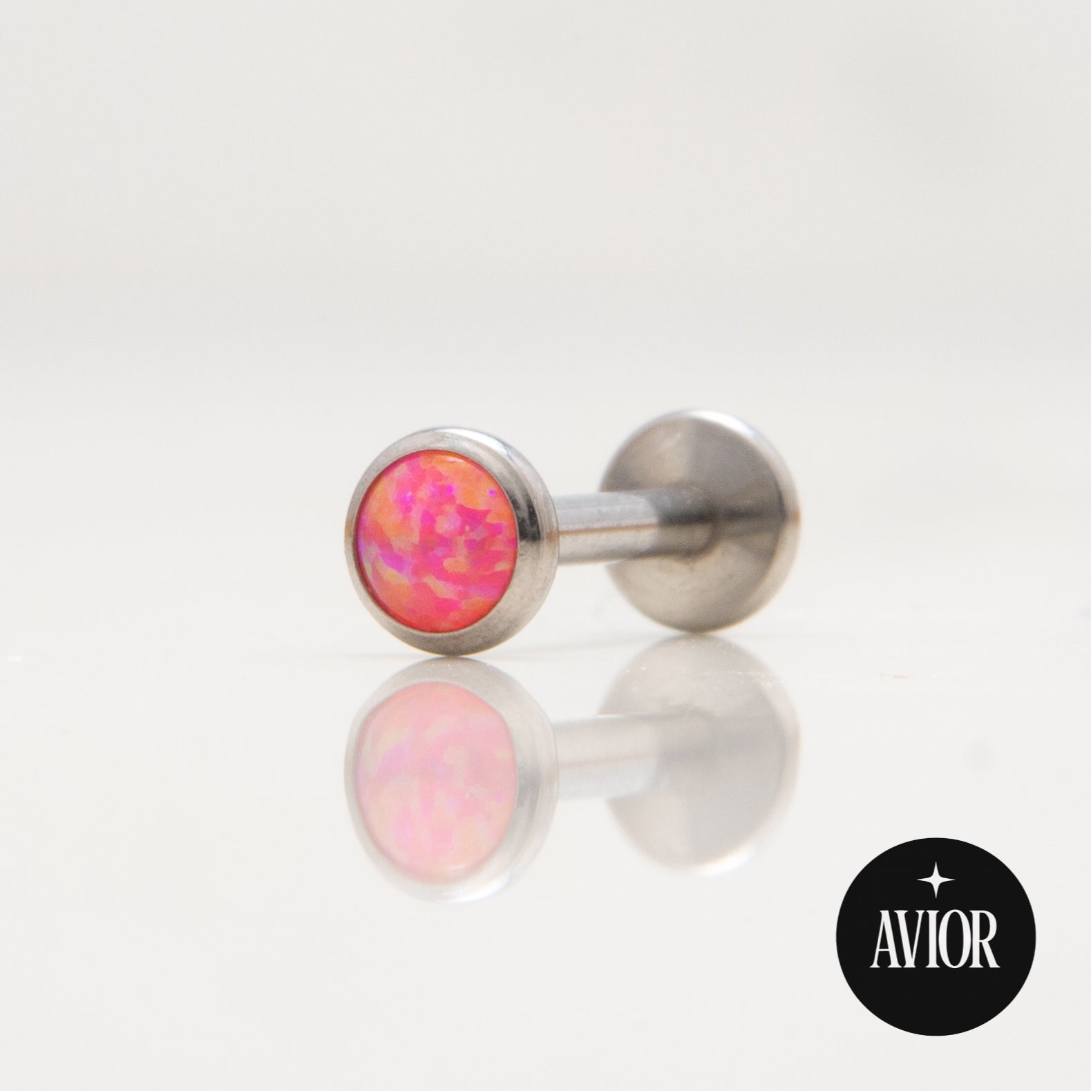 Nakit - Rozi opal + šipkica - Flat back, 4 mm, Titan
