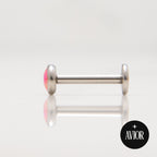 Nakit - Rozi opal + šipkica - Flat back, 4 mm, Titan