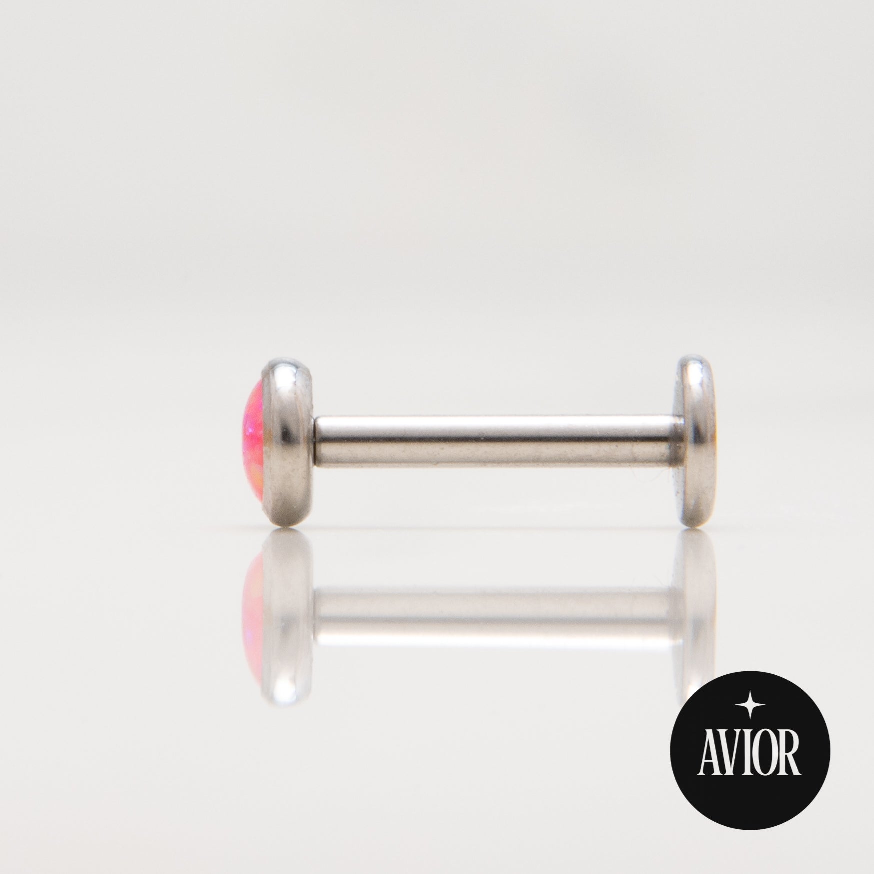 Nakit - Rozi opal + šipkica - Flat back, 4 mm, Titan