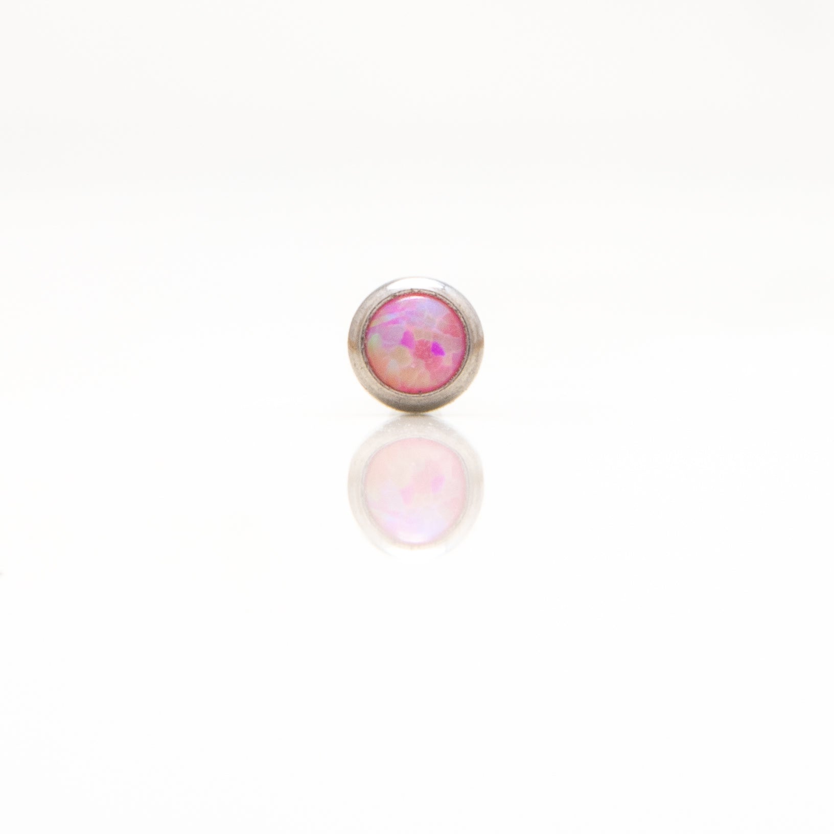 Nakit - Rozi opal + šipkica - Flat back, 3 mm, Titan
