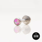 Nakit - Rozi opal + šipkica - Flat back, 3 mm, Titan