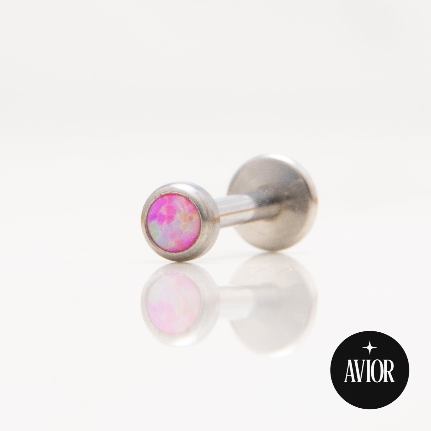 Nakit - Rozi opal + šipkica - Flat back, 3 mm, Titan