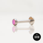 Nakit - Rozi opal + šipkica - Flat back, 3 mm, Titan