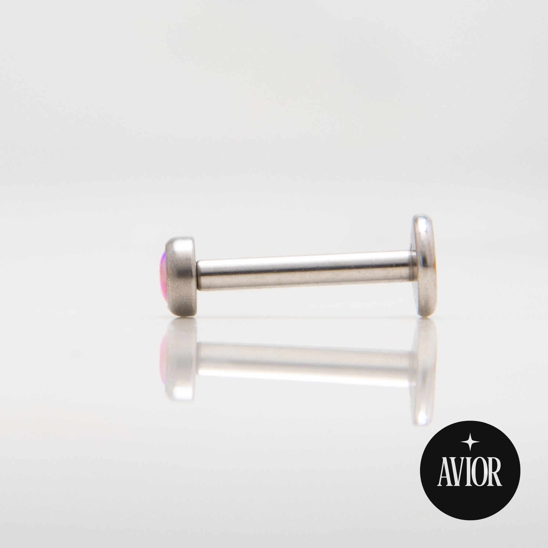Nakit - Rozi opal + šipkica - Flat back, 3 mm, Titan