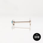 Nakit - Plavi kamen + šipkica - Flat back, 3 mm, Titan