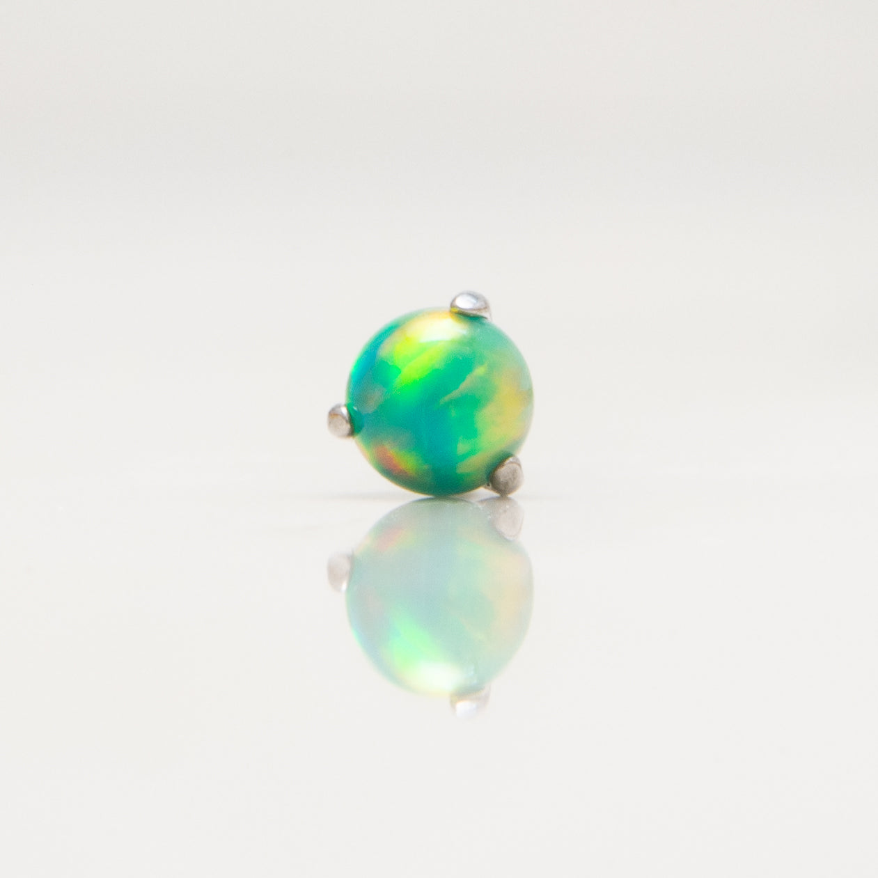 Nakit - Zeleni opal + šipkica - Kugla, 3 mm, Titan
