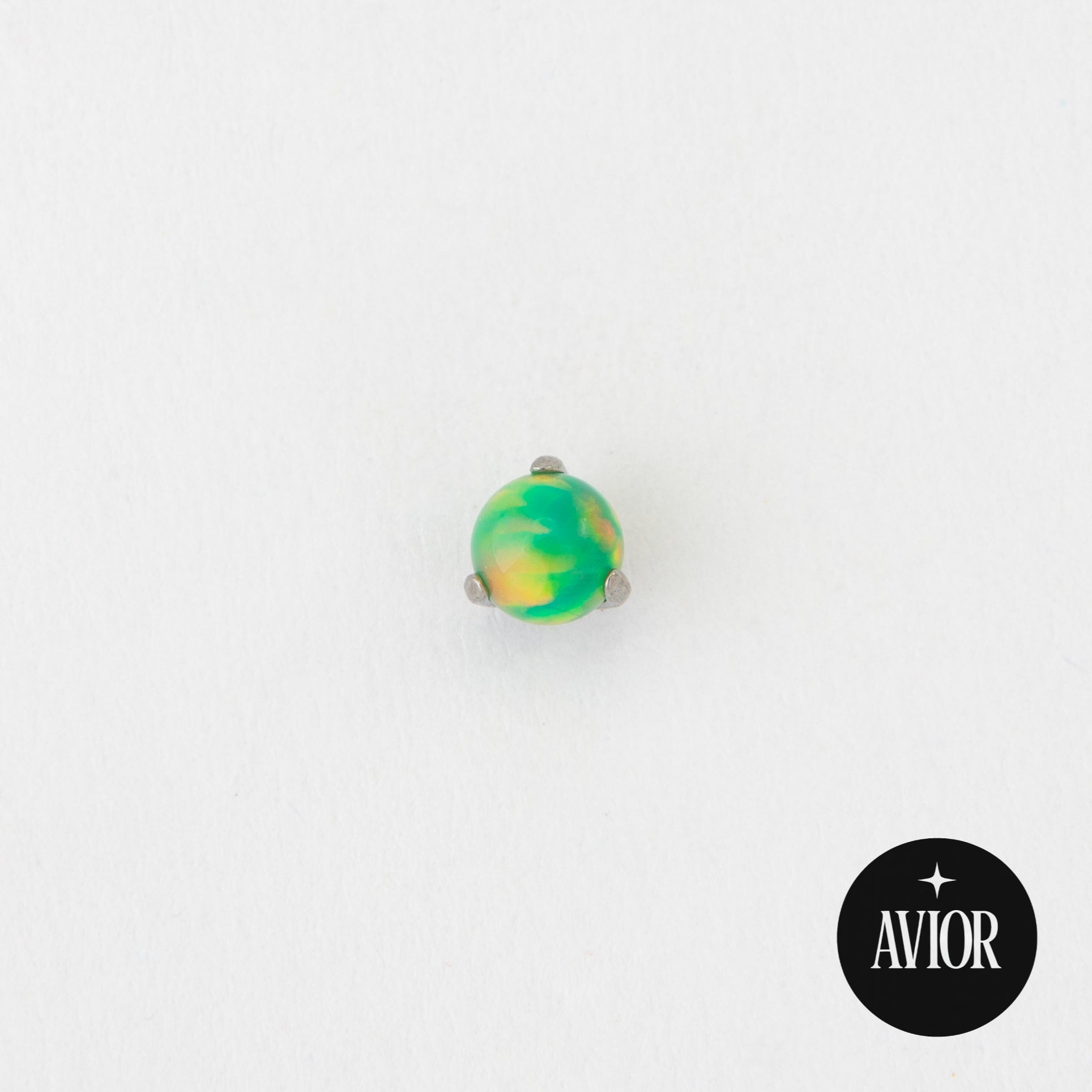 Nakit - Zeleni opal + šipkica - Kugla, 3 mm, Titan