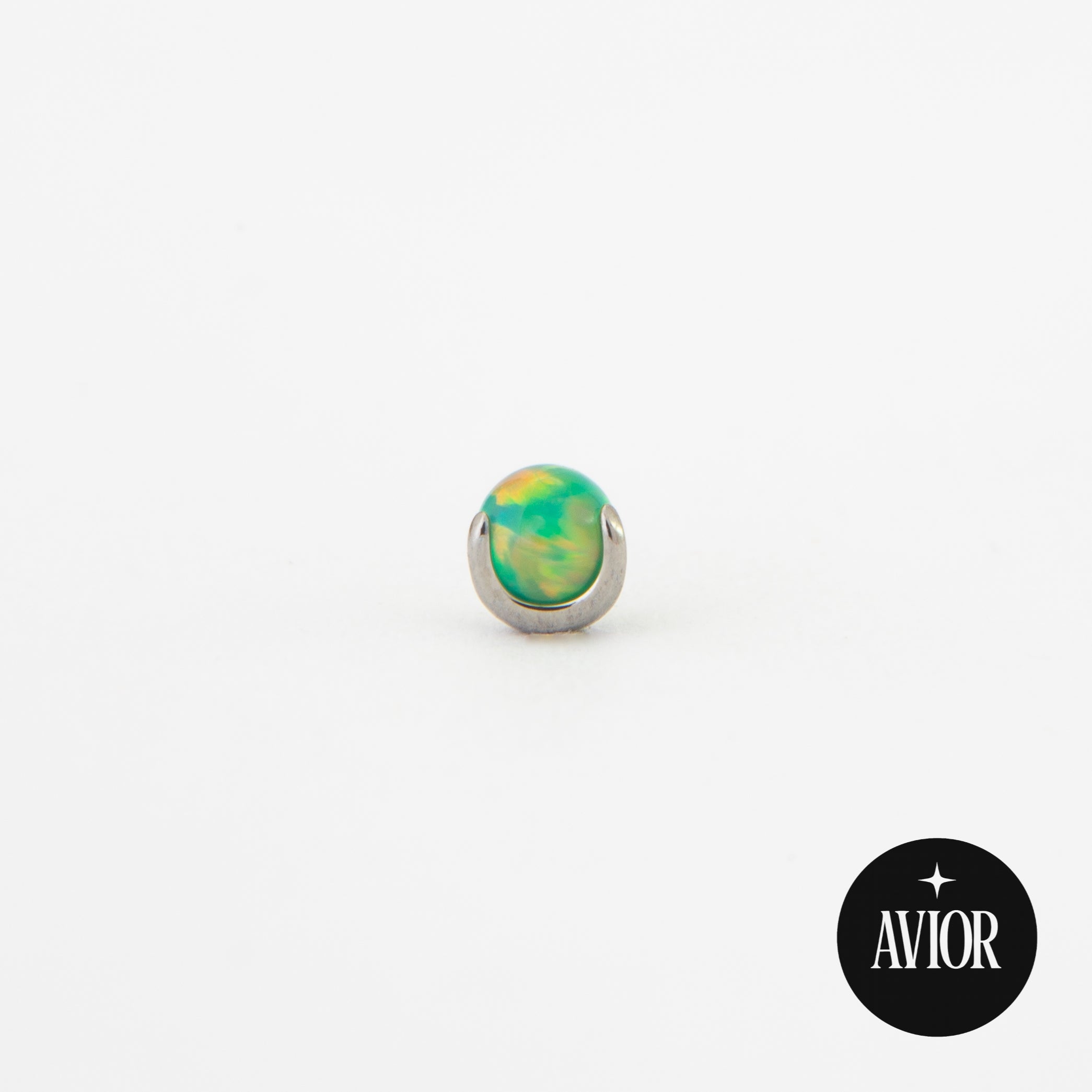 Nakit - Zeleni opal + šipkica - Kugla, 3 mm, Titan