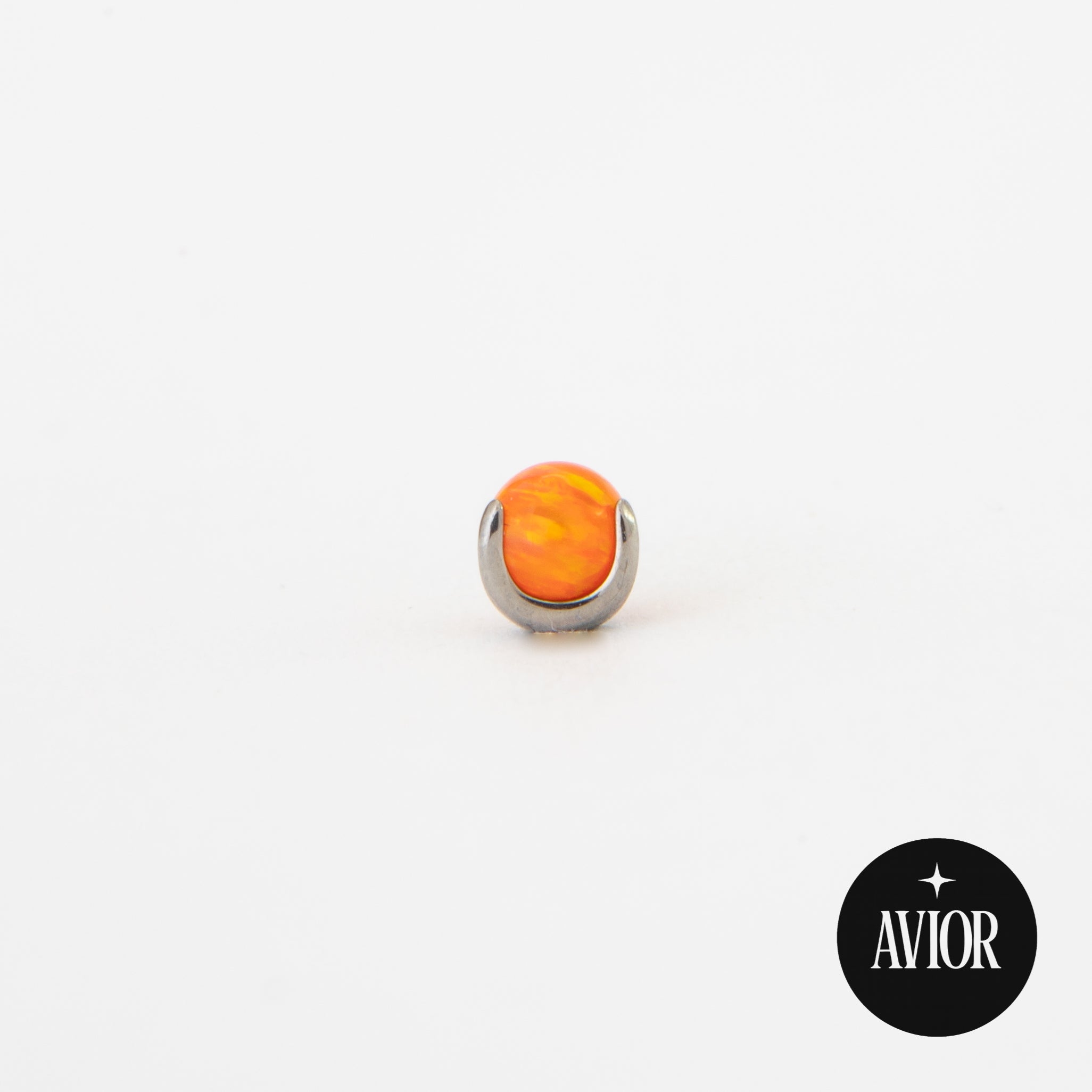 Nakit - Narančasti opal + šipkica - Kugla, 3 mm, Titan