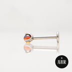 Nakit - Crveni okrugli cirkon + šipkica - Kugla, 3 mm, Titan