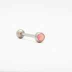 Barbell - Metalik kugla s rozim opalom 5 mm - Titan