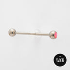 Barbell - Metalik kugla s rozim opalom 5 mm - Titan