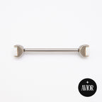 Barbell - Bijeli okrugli opal - Kugla, 5mm - Titan