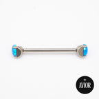 Barbell - Plavi okrugli opal - Kugla, 5mm - Titan