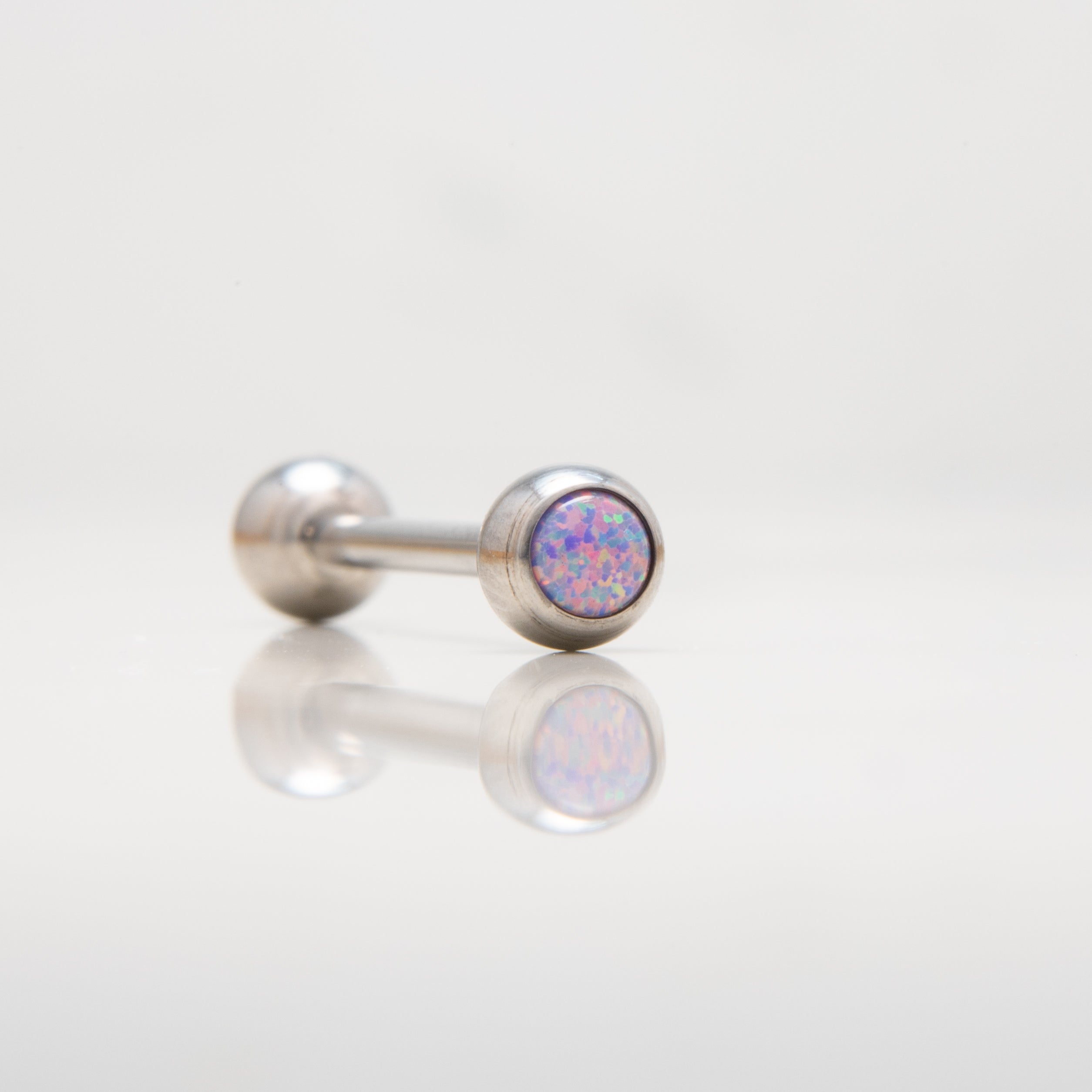 Barbell - Metalik kugla s ljubičastim opalom 5 mm - Titan