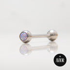 Barbell - Metalik kugla s ljubičastim opalom 5 mm - Titan