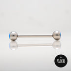 Barbell - Metalik kugla s plavim opalom 5 mm - Titan